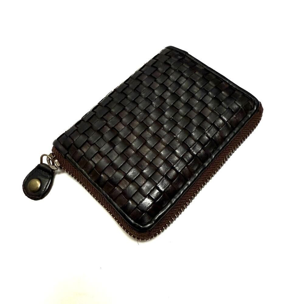 Ashwood Small Leather Dark Brown Zip Wallet